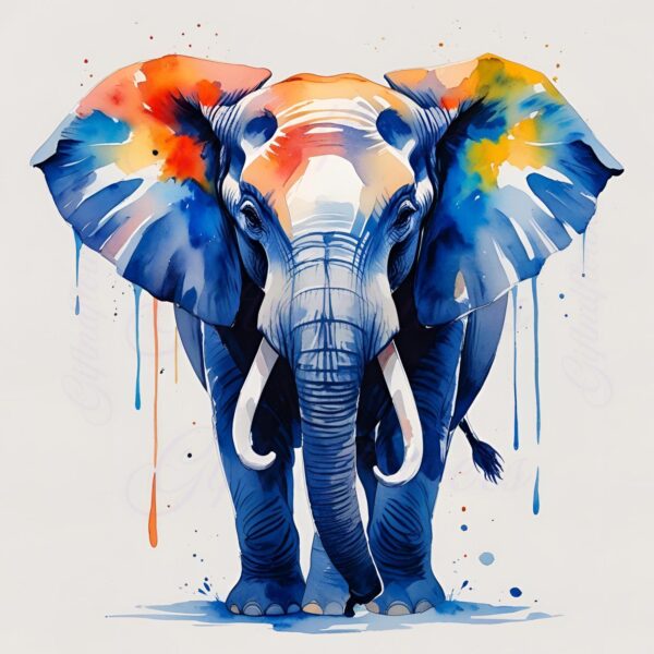 Watercolor Elephant Clipart Bundle – 20 PNG Images – Artistic Elephant Art for Crafts & Decor – Instant Digital Download