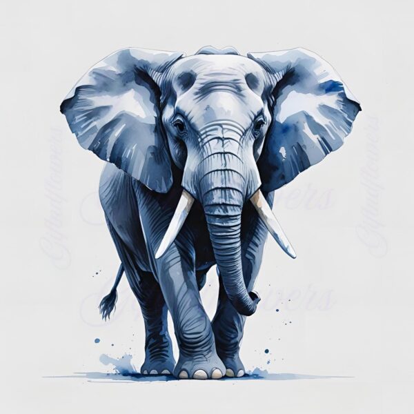 Watercolor Elephant Clipart Bundle – 20 PNG Images – Artistic Elephant Art for Crafts & Decor – Instant Digital Download - Image 10
