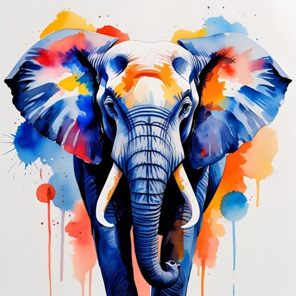 Watercolor Elephant Clipart Bundle – 20 PNG Images – Artistic Elephant Art for Crafts & Decor – Instant Digital Download - Image 5