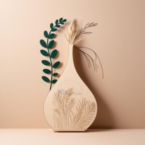 Minimalist Wave Vase Laser Cut File: Scandinavian Home Decor (SVG Downloadable Template)